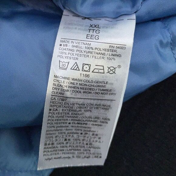 Old Navy Classic Full Zip Black Windbreaker Rain Jacket Pullover Mens Size XXL - Picture 5 of 9